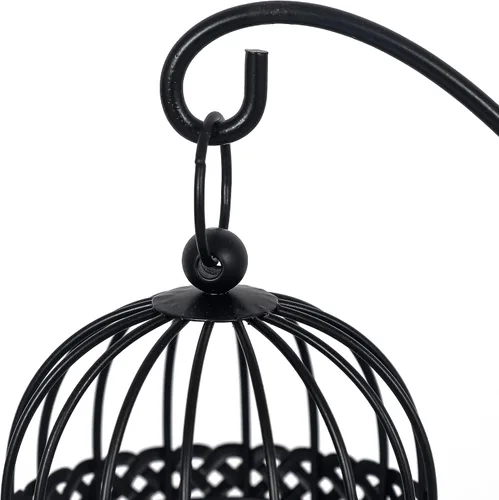 Vista 6 de Asense Portavelas de metal, modernos candelabros rústicos de granja, faroles decorativos para interiores y exteriores, mantel de mesa, estilo 1