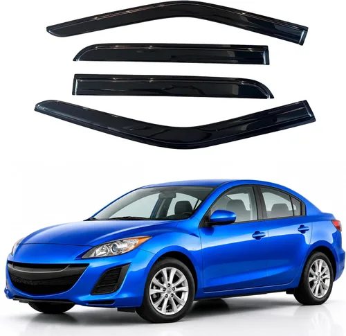 Vista 155 de Visera de ventana IG para Ford Focus Sedán y Hatchback 2012-2018, Protector de ventana lateral para lluvia y viento estilo Mugen, extra duradero