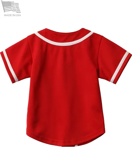 Vista 4 de Ma Croix Mx - Camiseta de béisbol con botones para niños