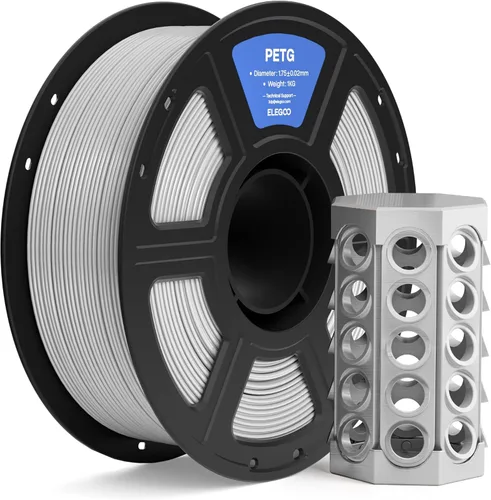Vista 19 de ELEGOO Filamento PETG para impresora 3D de 0.07 in, color negro, 8.8 lbs