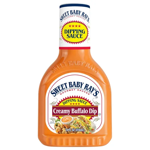 Vista 3 de Sweet Baby Ray's Creamy Buffalo Wing Salsa para inmersión, botellas de 14 onzas, (paquete de 6)
