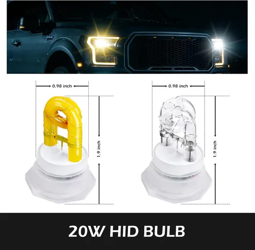 Vista 3 de Kit de luces estroboscópicas de emergencia escondidas, 4 bombillas HID, 13 patrones intermitentes, cable de 16 pies con controlador de faros