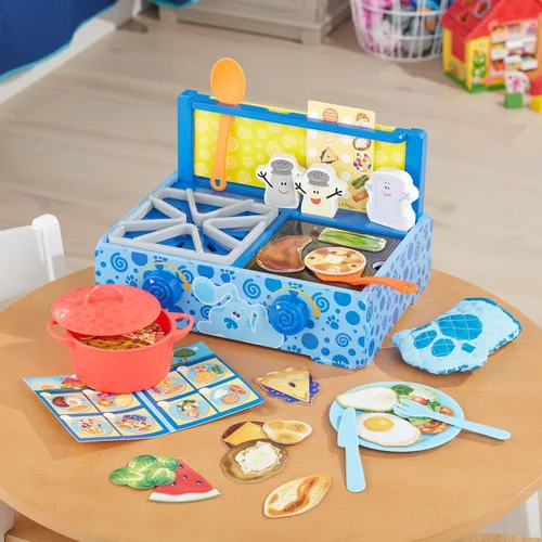 Vista 5 de Melissa & Doug Blue's Clues & You! Juego de cocina de madera (42 piezas)