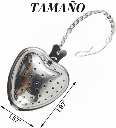 Vista 2 de RONYOUNG 15 unidades de bolas de té de acero inoxidable de malla de filtro de té difusor de intervalo de té de alta calidad con gancho de cadena