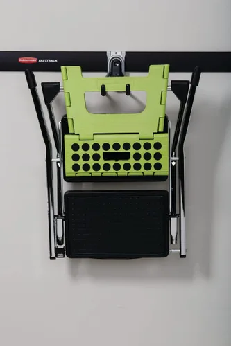 Vista 7 de Rubbermaid FastTrack Rail - Organizador de garaje con gancho multiusos de 50 libras de capacidad, níquel satinado, sistema de almacenamiento montado