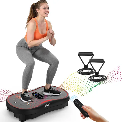 Vista 18 de AXV Vibration Plate Exercise Machine Fitness Platform Body Vibrating Board ARK.ROSA