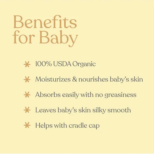 Vista 2 de ELLAOLA Aceite de masaje orgánico hidratante para bebés, fórmula no grasa hecha con aceite natural de jojoba, girasol y argán para hidratar la piel
