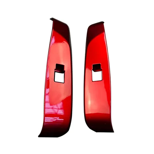 Vista 6 de ruihe 4 piezas de cubierta de panel de control de ventana de puerta de automóvil, color rojo, ajuste para Toyota Camry 2018 2019 2020 2021 2022 2023