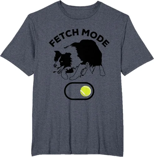 Vista 30 de Border Collie Stuff - Camiseta de pelota de tenis para hombre, Border Collie Fetch, Blanco Gris Oscuro