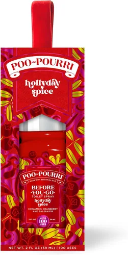 Vista 10 de Poo-Pourri Before-You-Go - Aerosol para inodoro, especias Hollyday, 2 onzas líquidas, arándano, canela y abeto bálsamo, 1 unidad (paquete de 1)
