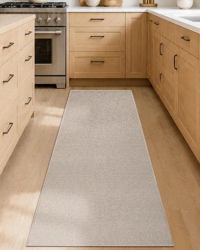 Vista 35 de Color&Geometry - 2 alfombras y tapetes de cocina antideslizantes, lavables, absorbentes, fáciles de limpiar, tapetes de cocina para frente del Caqui