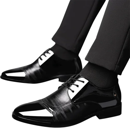 Vista 3 de Zapatos de vestir para hombre zapatos de vestir para hombre zapatos de cuero de talla grande zapatos de vestir modernos para hombre
