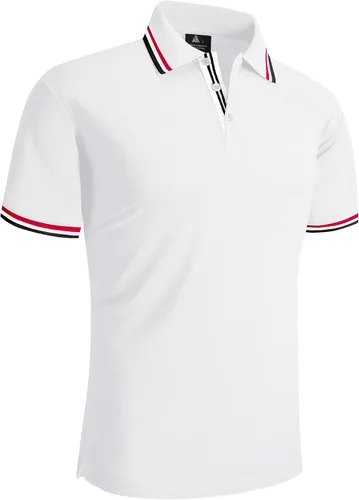 Vista 2 de ZITY Camiseta polo de manga corta para hombre, para golf, tenis