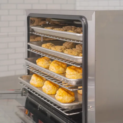 Vista 7 de Kratos Horno comercial, horno de convección eléctrico de encimera de tamaño medio con control de vapor, acero inoxidable, 208/240V (29M-059)