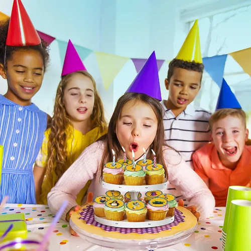 Vista 4 de 30 adornos comestibles para cupcakes con temática de aventuras de juego, colección de decoraciones comestibles para tartas sin cortar comestible