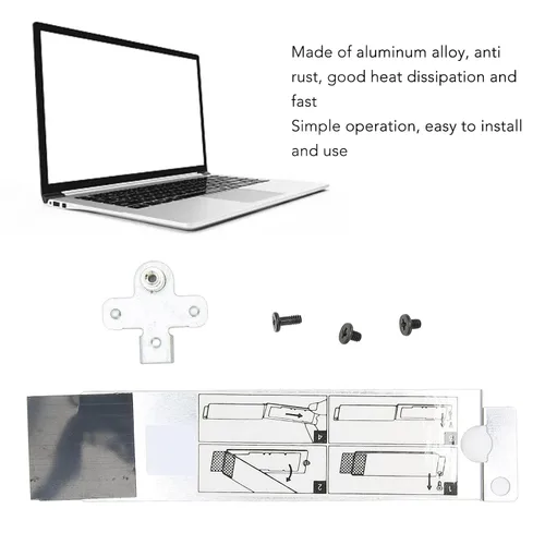 Vista 2 de plplaaoo M.2 - Cubierta para disipador de calor para disco duro SSD con funda de soporte, buena disipación de calor, cubierta de disco duro