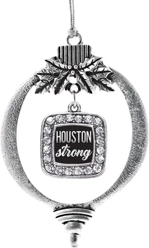 Vista 295 de Inspired Silver - Nana púrpura - Adorno de Navidad plateado - Adorno cuadrado para árbol de Navidad con circonita cúbica - Decoración colgante