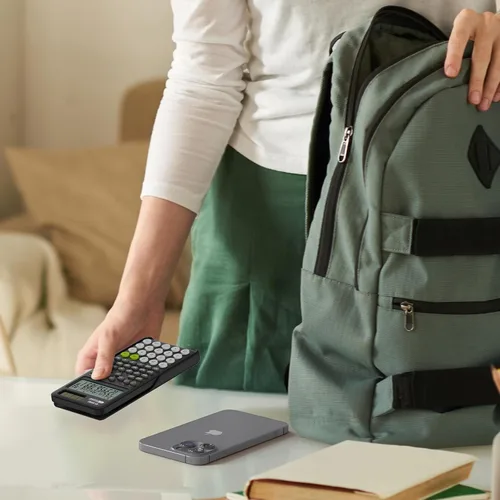 Vista 10 de Calculadora científica para estudiantes, Calculadora 991 MS para suministros de escuela secundaria y preparatoria con cubierta (negra)
