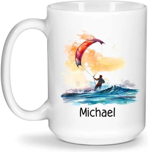 Vista 9 de Taza de café personalizada para nadador, regalo para equipo de natación, taza de cerámica blanca personalizada con nombre nadador, taza de té