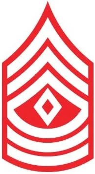 Vista 11 de E-8 Primer corte sargento Rank US Army – Adhesivo – Die 1sg or-8, Azul