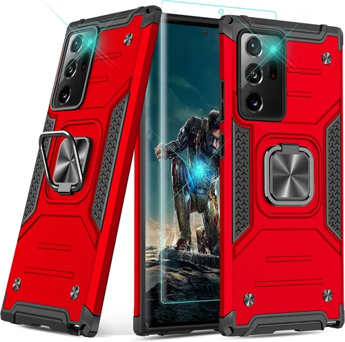 Vista 14 de YmhxcY Funda para Galaxy Note 8, funda para Galaxy Note 8 con protector de pantalla curvado 3D, fundas de grado armadura con soporte giratorio