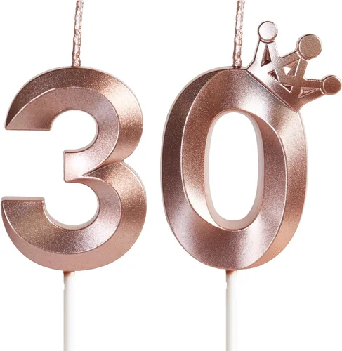 Vista 85 de Velas de cumpleaños número 10 para pastel, velas de oro rosa número 10 con corona, diseño 3D, decoración de pastel de cumpleaños para niñas