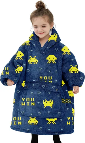 Vista 15 de Manta con Capucha Usable NOUKOW Manta Sherpa de Gran Tamaño Sudadera de Franela con Bolsillo Grande
