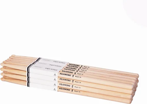 Vista 7 de Baquetas clásicas de madera de arce 2B, 12 pares Lightweight Maple Wood with Oval Tip, the Oversize Design That Produces a Louder Sound When