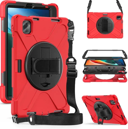Vista 11 de Para Xiaomi Pad 5 / Xiaomi Pad 5 Pro Funda de tableta de 11.0 pulgadas 3 en 1 Marco de plástico duro + doble silicona
