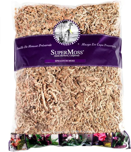 Vista 9 de SuperMoss (22306) Musgo Sphagnum, fibra de larga duración superior retención de agua para orquídeas y plantas de vivero, 4 onzas de color blanco