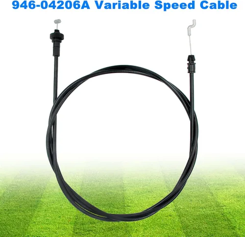 Vista 2 de Cable de velocidad variable 946-04206A para cortacésped MTD Troy-Bilt Cub Cadet Yard Man, sustituye al cable de compromiso de accionamiento