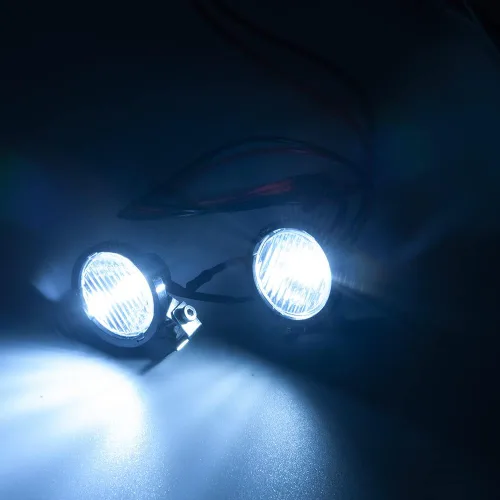 Vista 4 de 1/10º RC Coche LED Luz de techo Foco Foco Actualización para Axial SCX10 TRX4 D90 RC Crawler Truck Car (redondo)