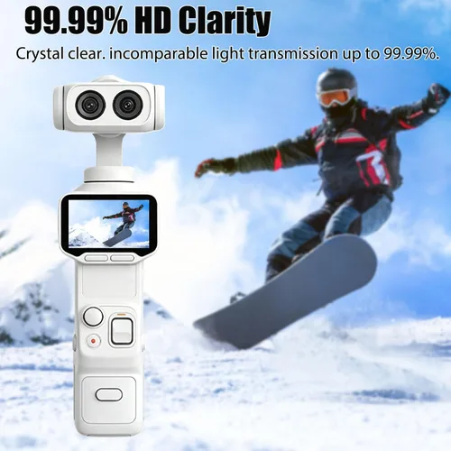 Vista 7 de PCTC Paquete de 2+2 protectores de pantalla para Insta 360 Luna Ultra
