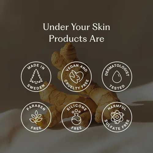 Vista 4 de Under Your Skin Champú Densidad – Apoya el grosor y la fuerza del cabello para cabello fino o adelgazante – Con células madre de cúrcuma y limpiador