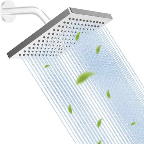 Vista 11 de Hibbent Cabezal de ducha filtrado de metal, cabezal de ducha de lluvia de alta presión de 6 pulgadas, filtro de ducha de 20 etapas para suavizador