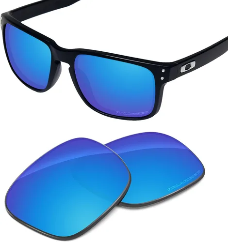 Vista 5 de Tintart Lentes de repuesto de rendimiento compatibles con Oakley Holbrook Holbrook Asian Fit (AF) polarizado grabado, paquete económico, Negro