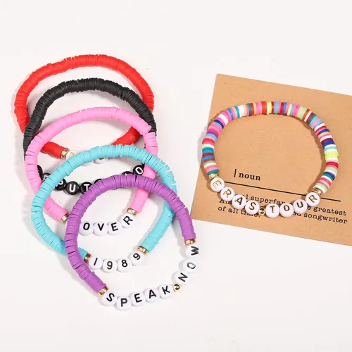 Vista 4 de Korotho Taylor Lover Fearless Reputation Red 1989 Speak Now Midnights Pulsera para Eras Music, Taylor Album Inspirado Pulseras Set Swiftie Outfit