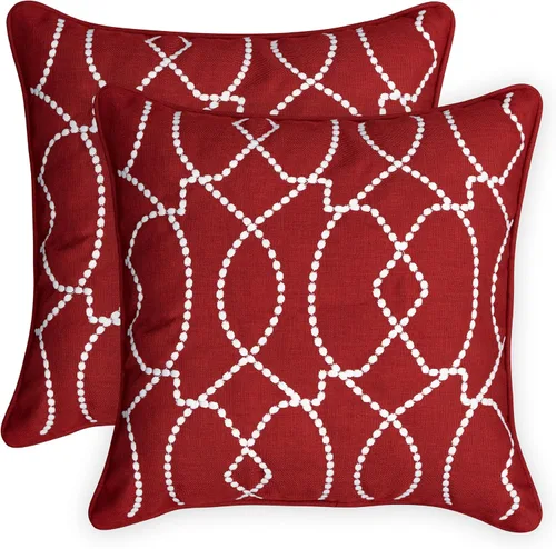 Vista 18 de Honeycomb Fundas de almohada cuadradas para exteriores, 18 x 18, paquete de 2 Boheme