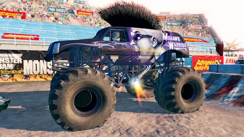Vista 5 de Monster Jam 3 Path of Destruction with Grave Digger Steering Wheel Peripheral - Nintendo Wii