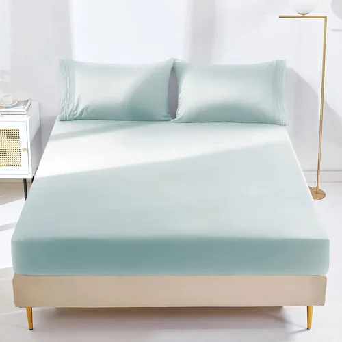 Vista 11 de YIYEA Sábana bajera ajustable floral con funda de almohada, sábana bajera de microfibra de doble cepillado de alta calidad, bolsillo profundo de 16