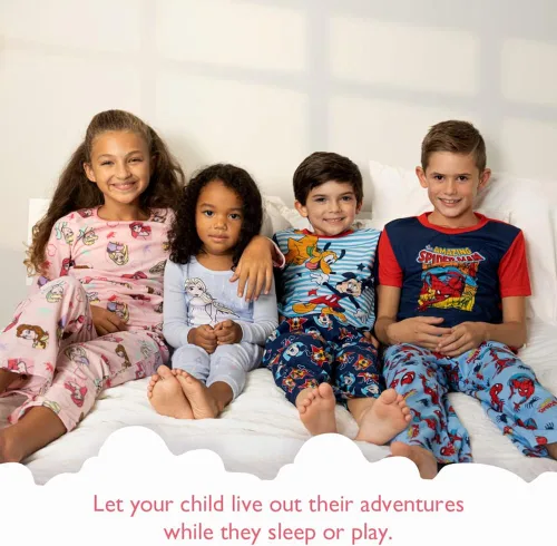 Vista 2 de Disney Conjunto de pijama de algodón ajustada de 4 piezas para niña