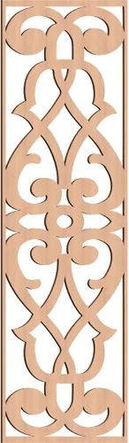 Vista 147 de 9 3/8"W x 24 3/8"H x 1/4"T Bellaire Decorativos Paneles de pared de madera calado, abedul