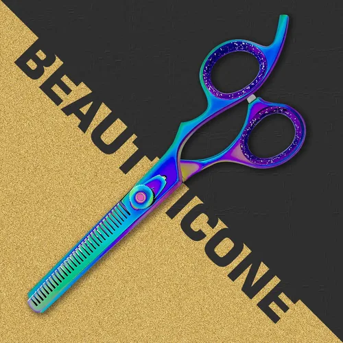 Vista 6 de Juego de tijeras de corte y adelgazamiento de cabello, tijeras de peluquería profesionales de 6.5 pulgadas para corte de pelo para hombres/mujeres