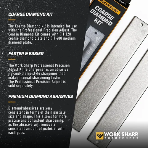 Vista 3 de Work Sharp Kit abrasivo de diamante grueso de ajuste de precisión profesional de grano 320 y 400