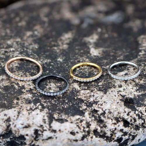 Vista 9 de OUFER - Aretes para nariz de acero quirúrgico para cartílago tragus de acero inoxidable 316L aretes para la hélice y cartílago 14G 16G 18G 20G aro