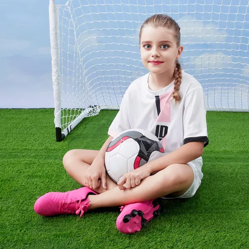 Vista 2 de Brooman - Zapatos deportivos con tacos para niños y niñas, zapatos de fútbol para usar al aire libre