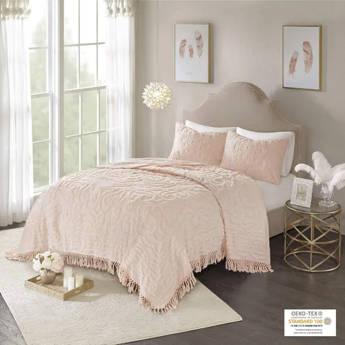 Vista 3 de Madison Park colección Shabby Chic - Juego de cama para todas las estaciones con fundas a juego Colcha de rubor Laetitia