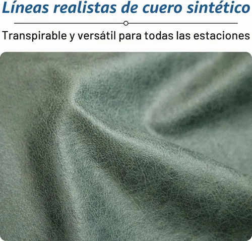 Vista 5 de Funda de cojín para sofá con aspecto de cuero, 1 unidad, elástica, para sala de estar, funda de cojín individual para sofá, protector de asiento