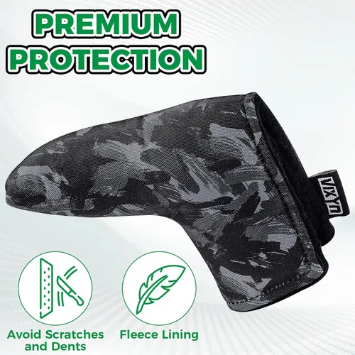 Vista 4 de VIXYN Cubierta para putter Blade – Fundas para putter de golf de primera calidad – Cubiertas magnéticas con forro polar