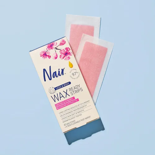 Vista 7 de Nair Tiras de cera para depilar, tiras de cera para depilación de piernas y cuerpo, 40 unidades, paquete de 3
